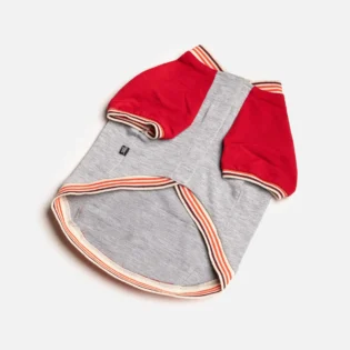 Chase Dog Sweatshirt Lightweight French Terry Hoodie with Poop Bag Dispenser (Red) - Image 4